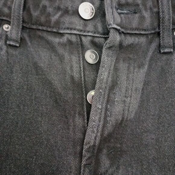 *NWT* Wild Fable Black Distressed, Bermuda, High Waist, Button Denim Shorts 8/29 - Picture 3 of 8